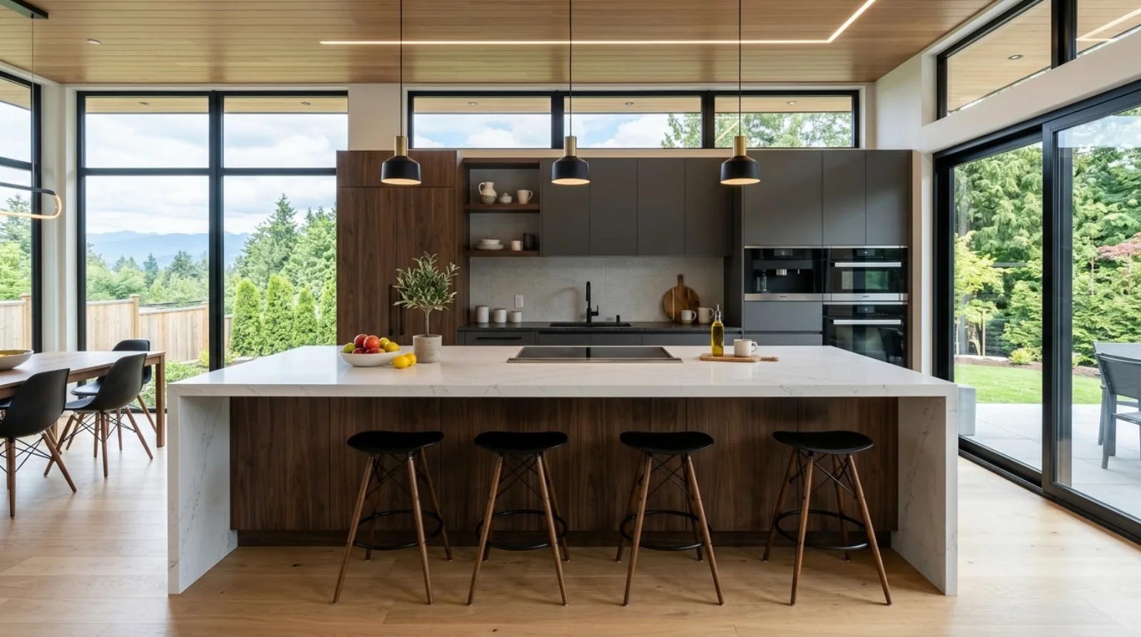 Countertops for a Burnaby Custom Home: Stone, Quartz, Porcelain