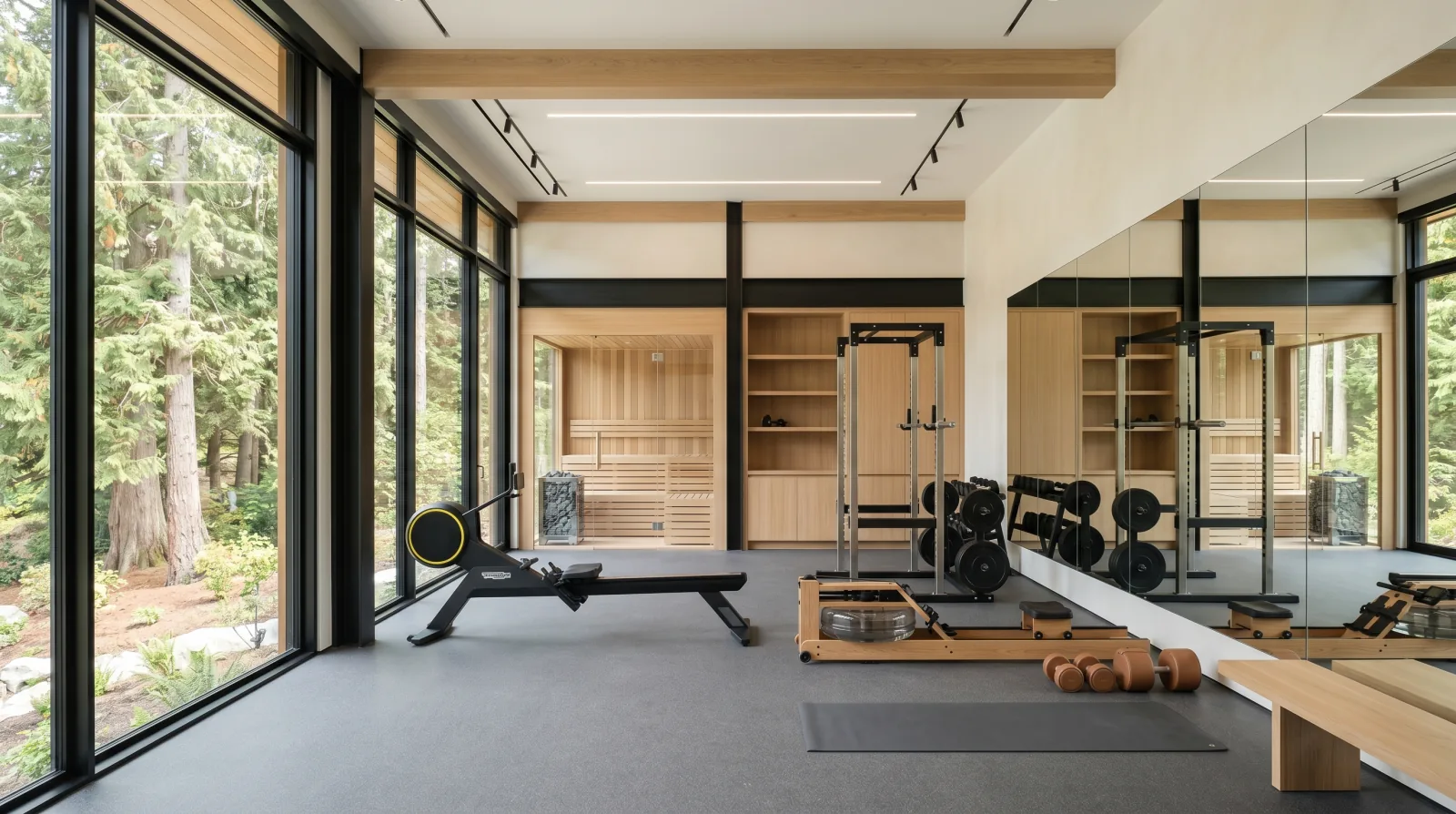 Designing a home gym and wellness room into a Burnaby custom home