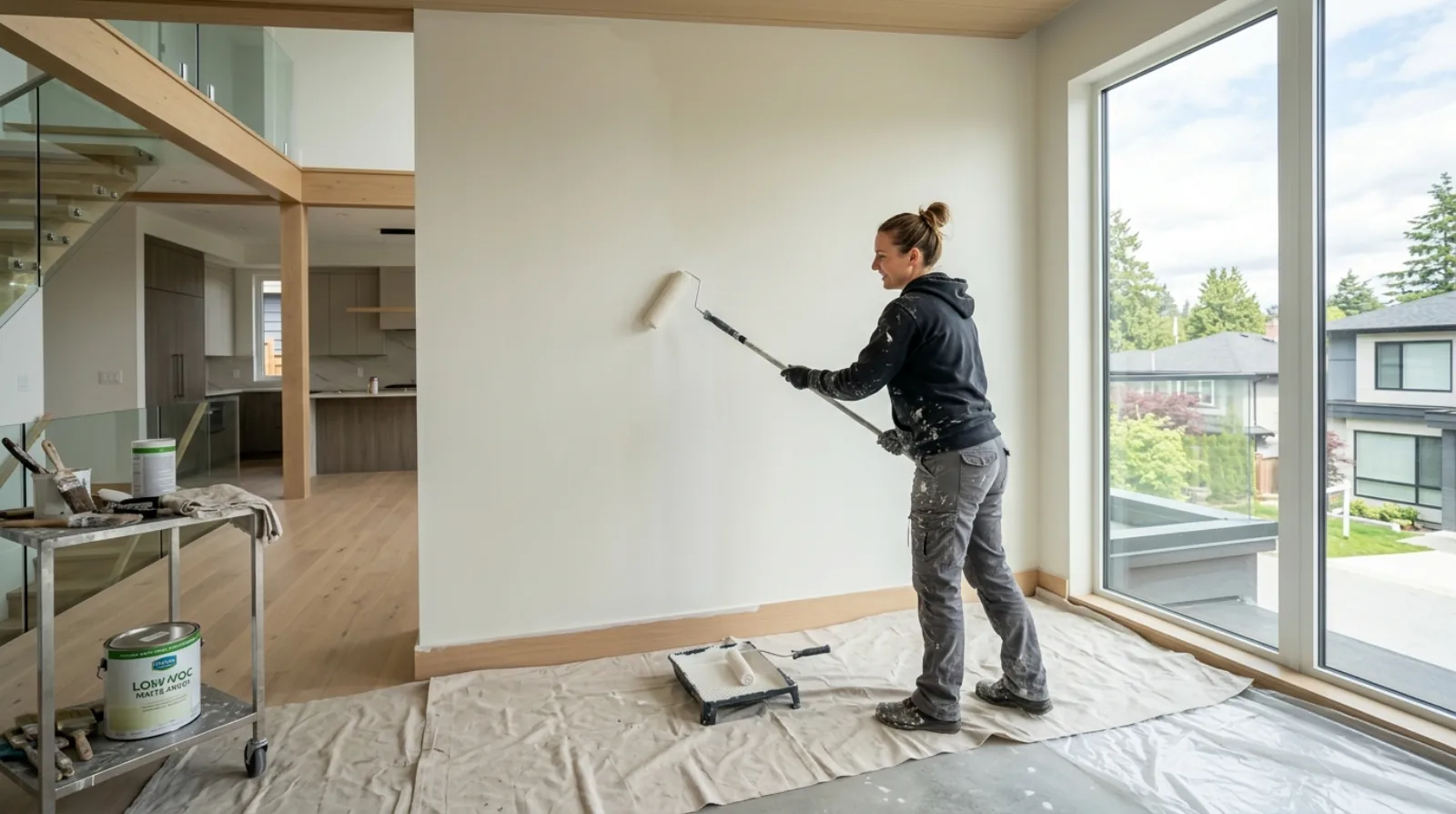 Paint and interior finishes in a Burnaby custom home