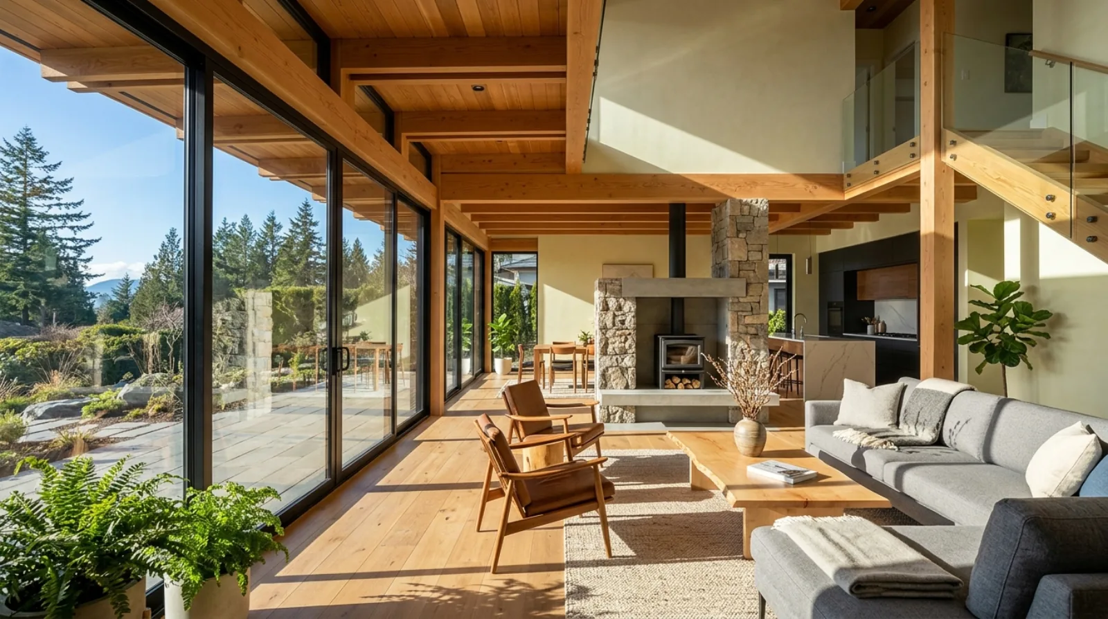 Window placement and passive solar for a Burnaby custom home