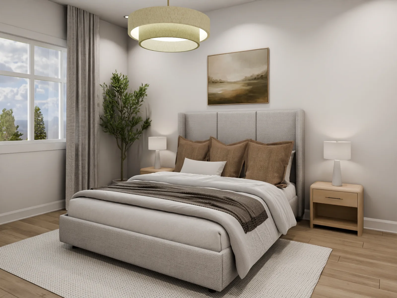 A third bedroom completes the upper floor, ready for a nursery, a guest, or a desk by the window.
